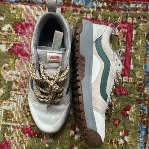 Vans Women's Gray and Teal Sneakers